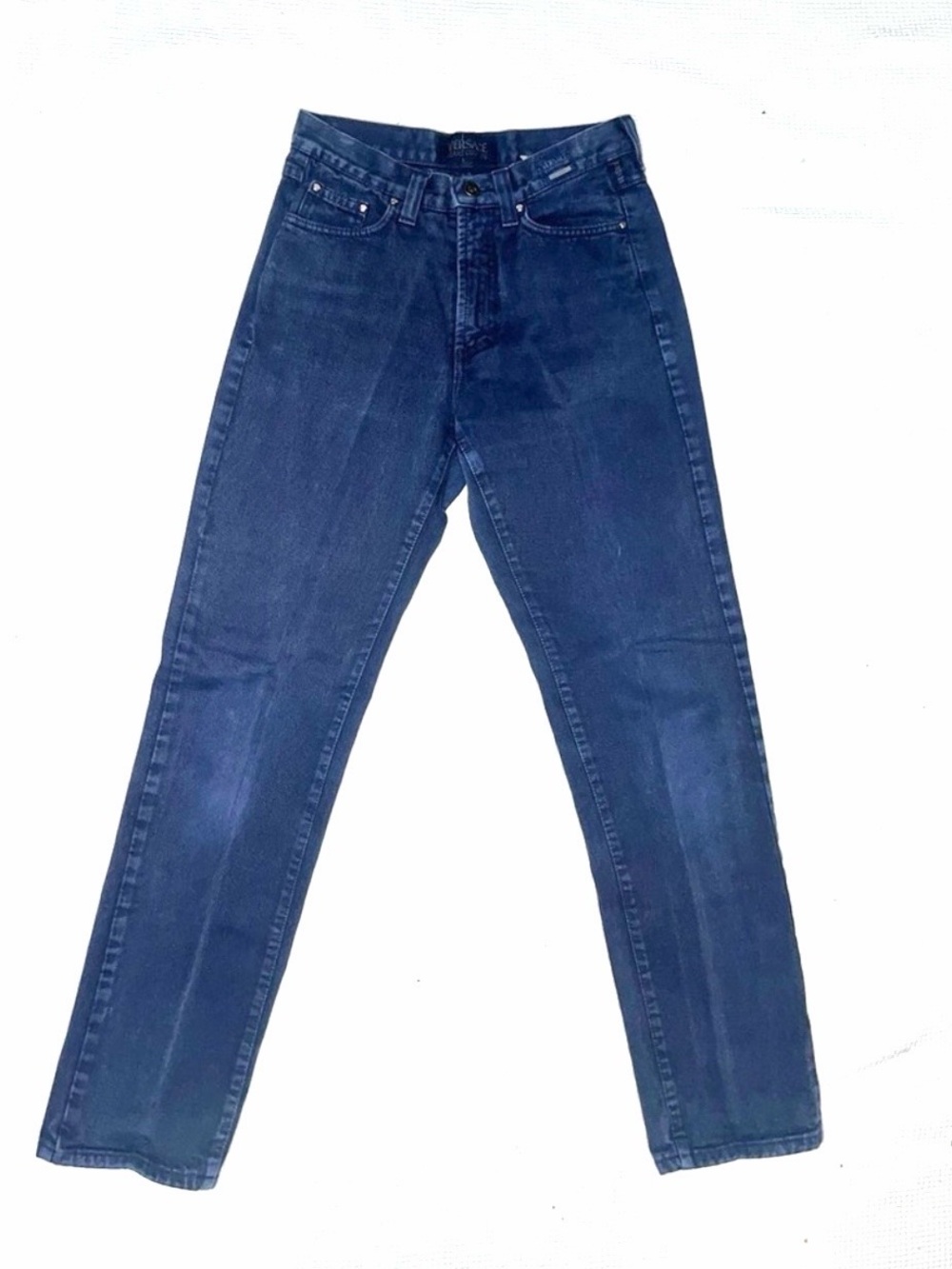 Versace Jeans Collection Straight Leg Jeans in Dark Blue
